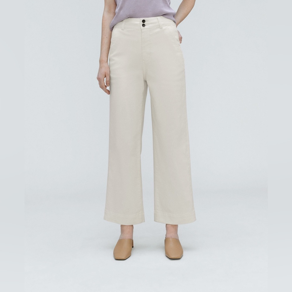 Everlane The Organic Twill Wide-Leg Pant Bone